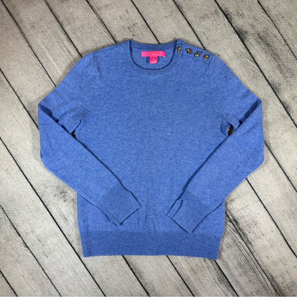 Lilly Pulitzer Women’s Sweater, Sz. XS, 100% Cashmere, Light Blue, EUC